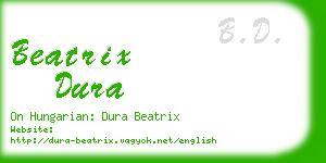 beatrix dura business card